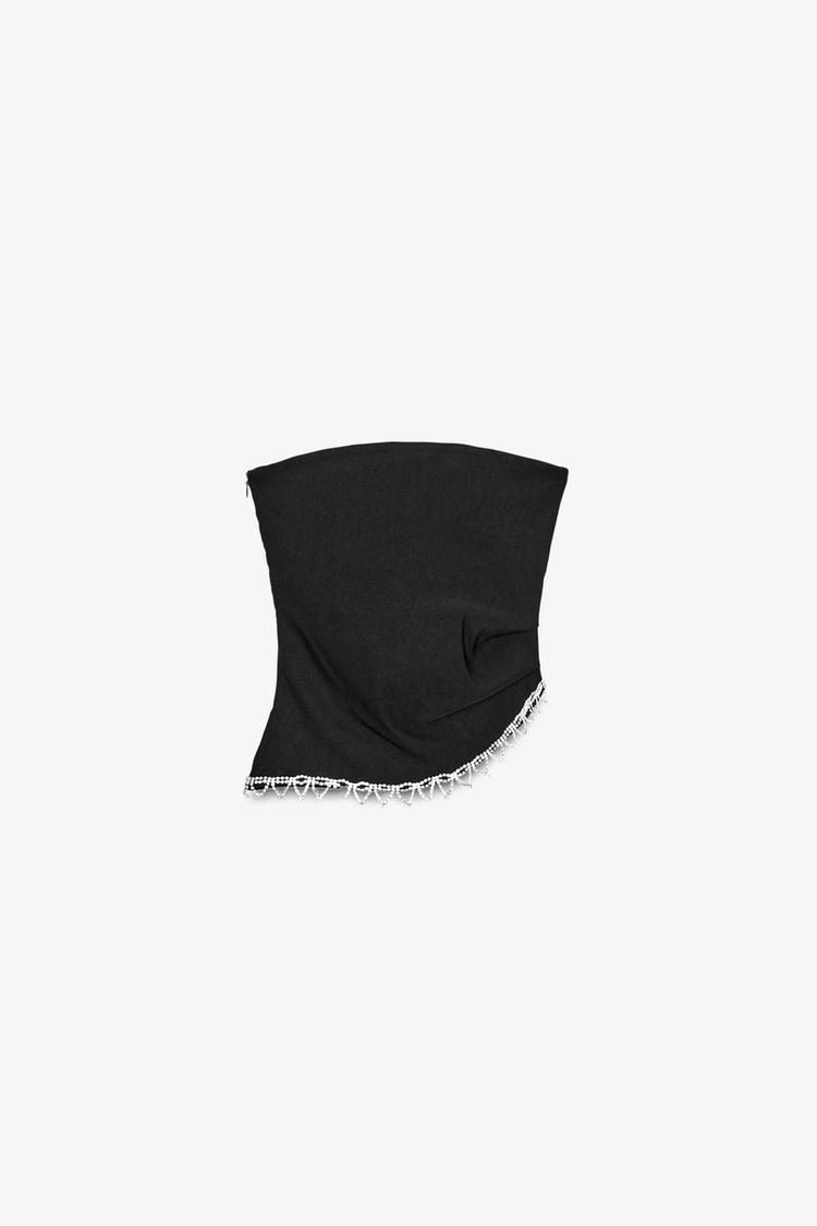 JEWEL STRAPLESS TOP (Zara)