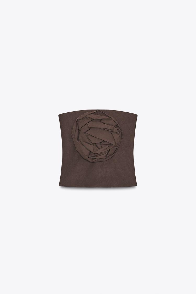 FLORAL BANDEAU TOP (Zara)