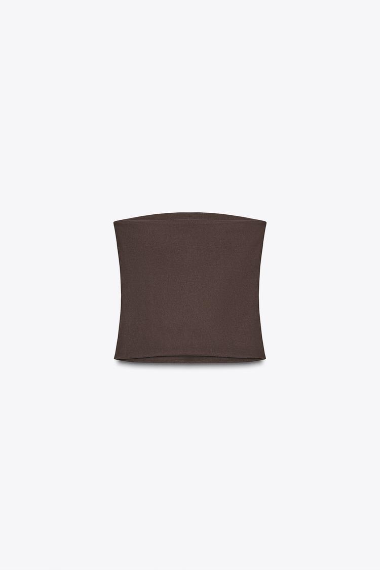 FLORAL BANDEAU TOP (Zara)