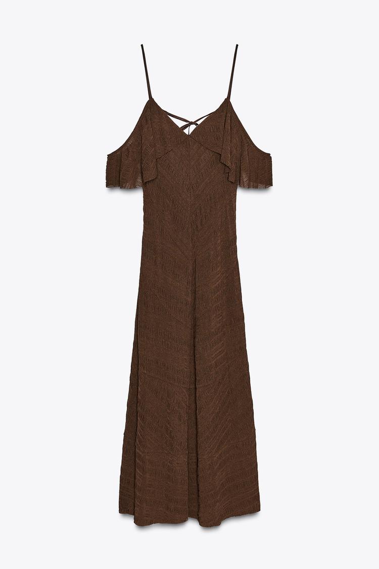 TEXTURED MIDI DRESS (Zara)
