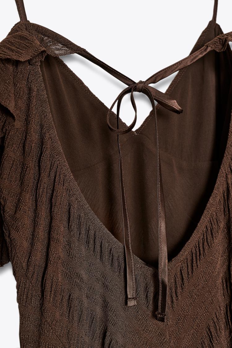 TEXTURED MIDI DRESS (Zara)