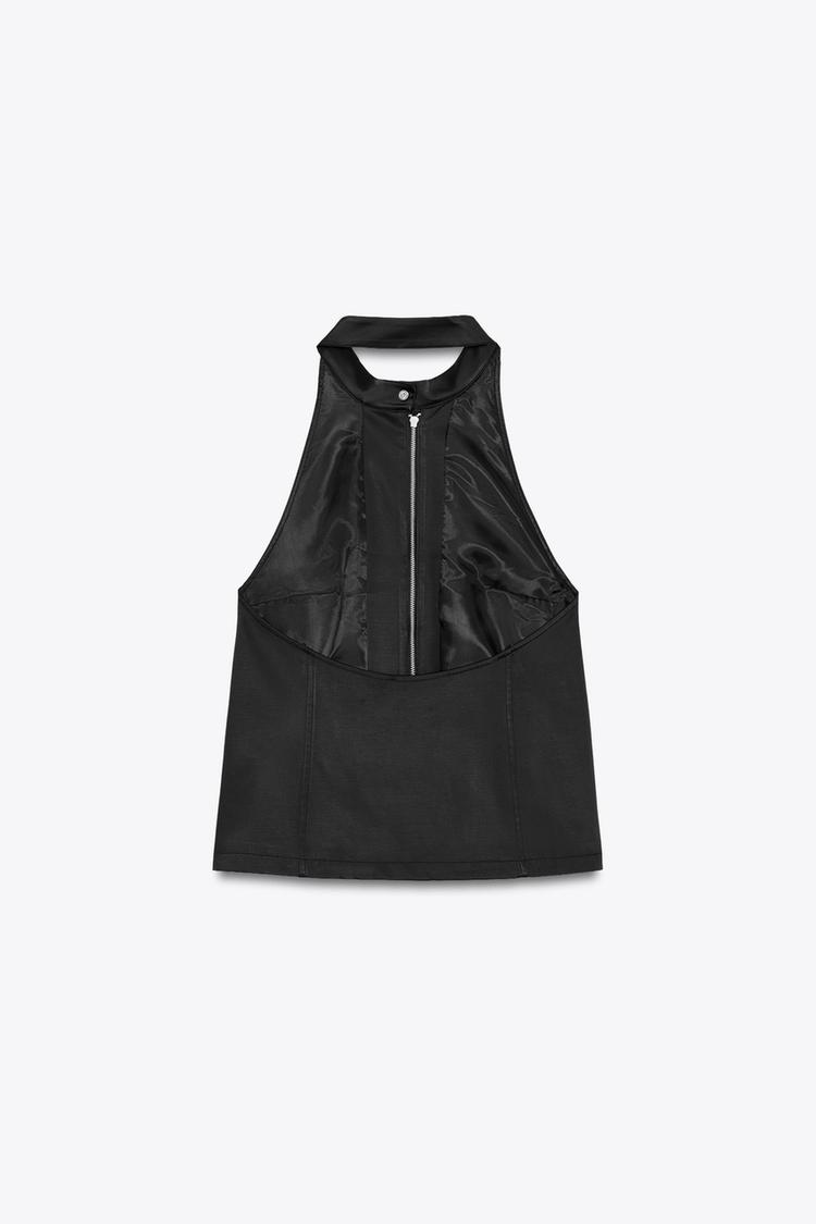 SATIN EFFECT VEST (Zara)