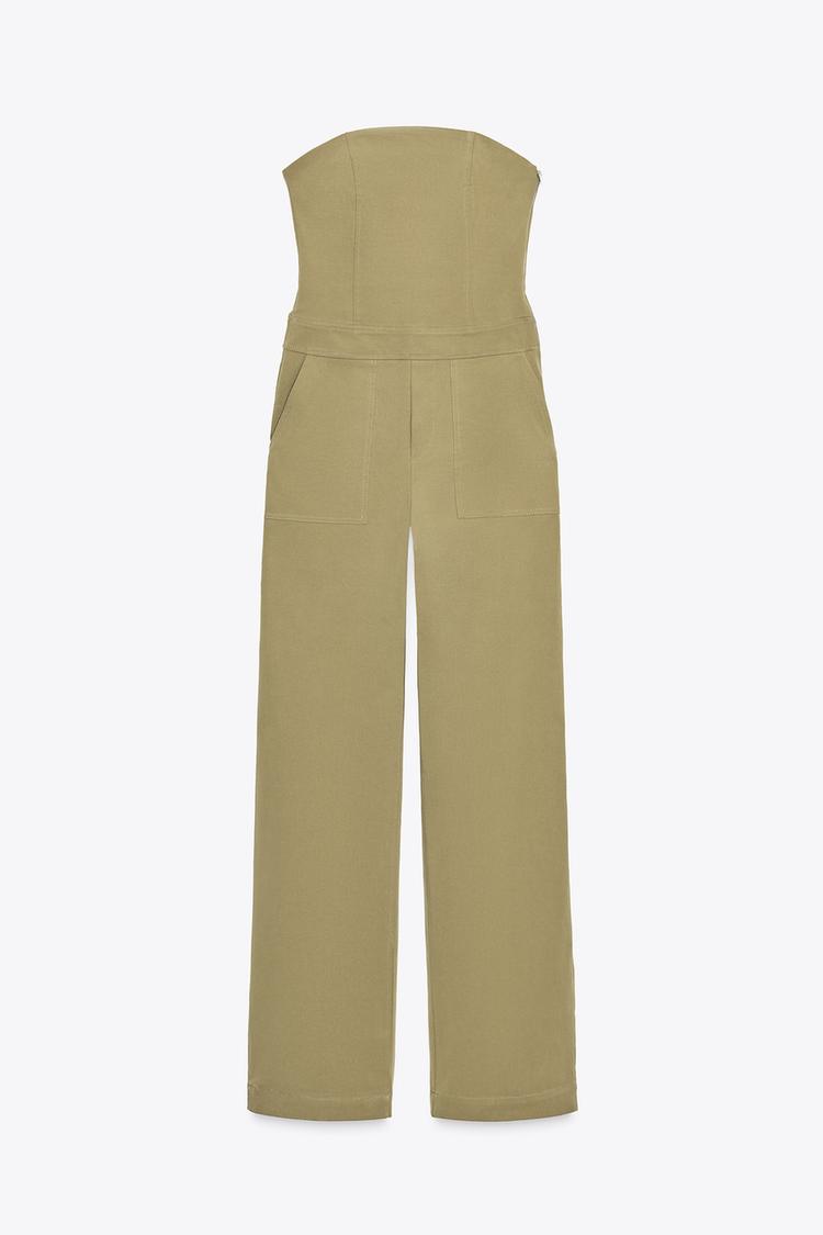 STRAPLESS FULL-LENGTH JUMPSUIT