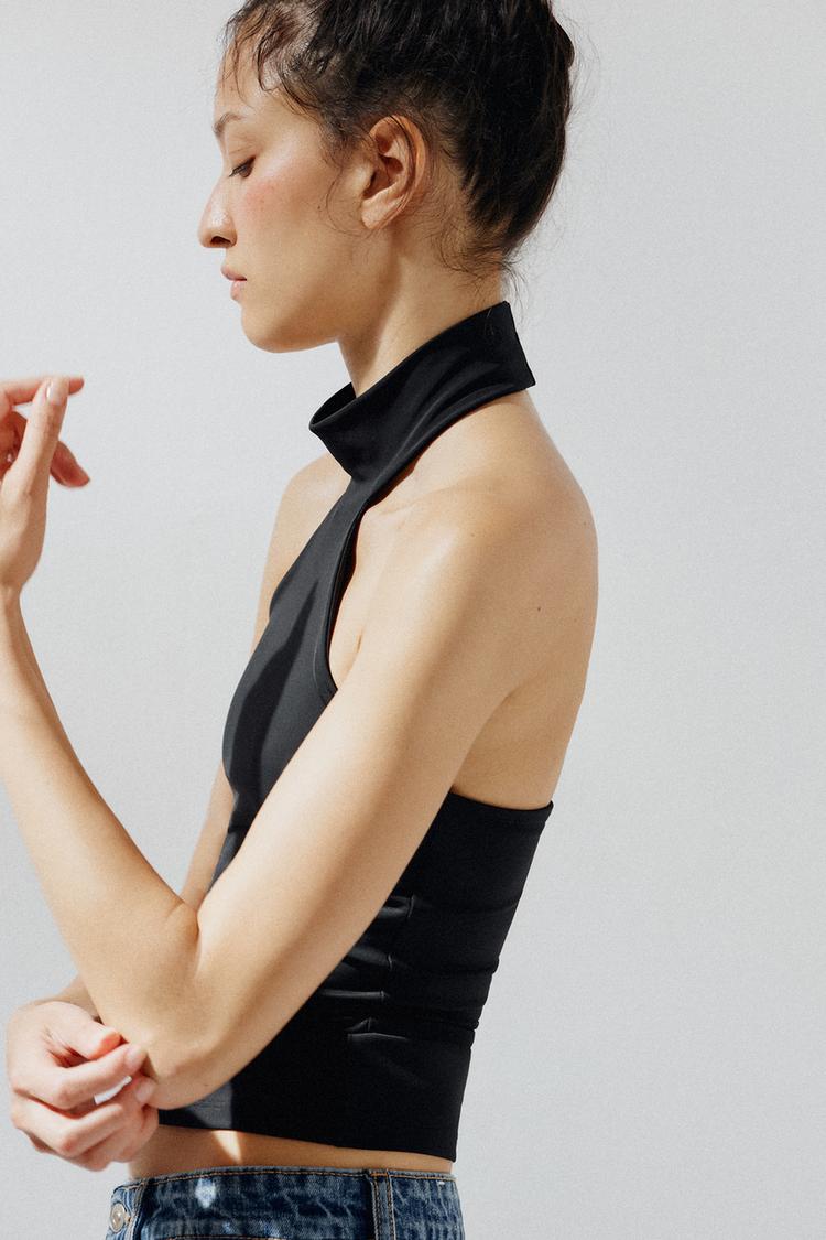 POLYAMIDE HALTER TOP (Zara)