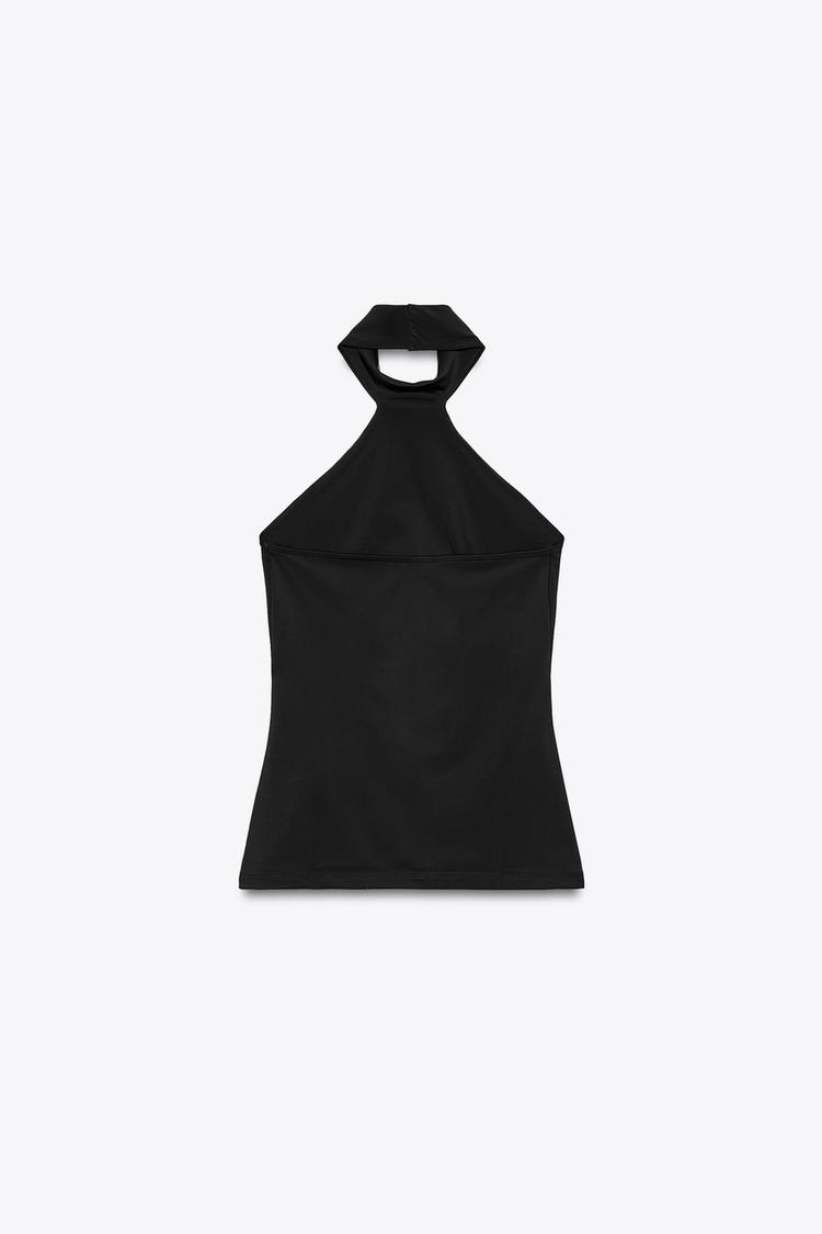 POLYAMIDE HALTER TOP (Zara)
