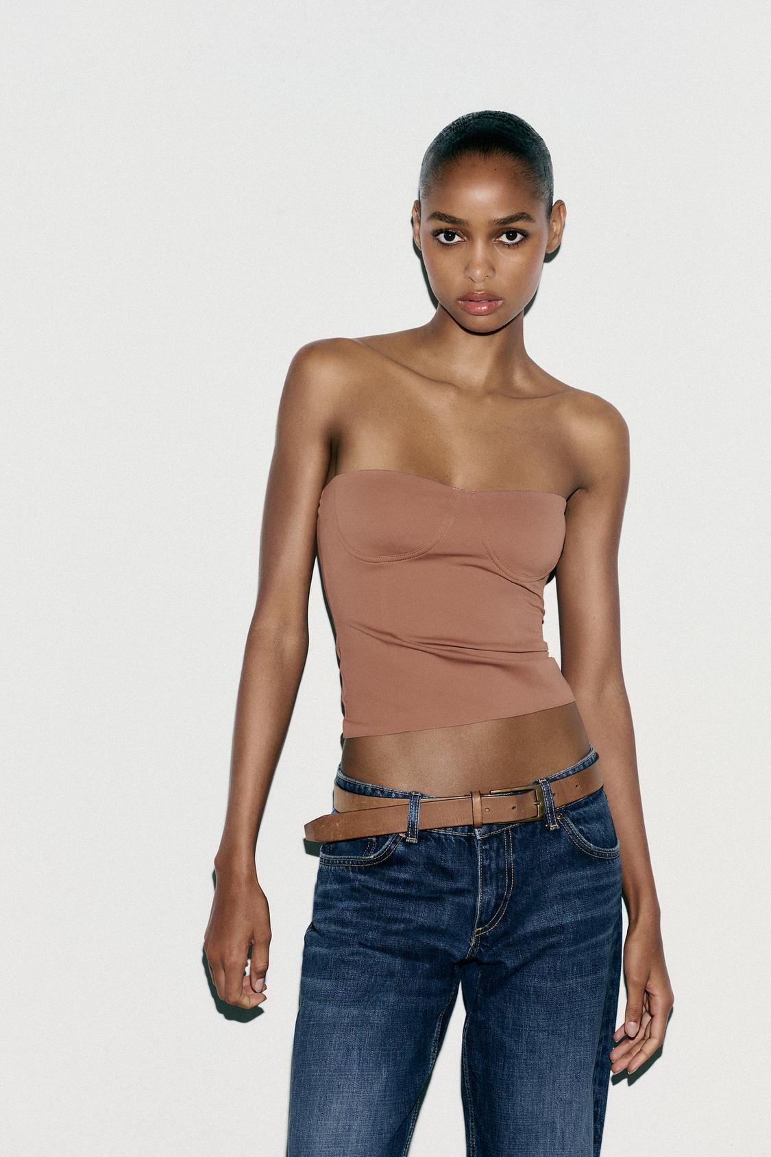 POLYAMIDE BANDEAU TOP (Zara)