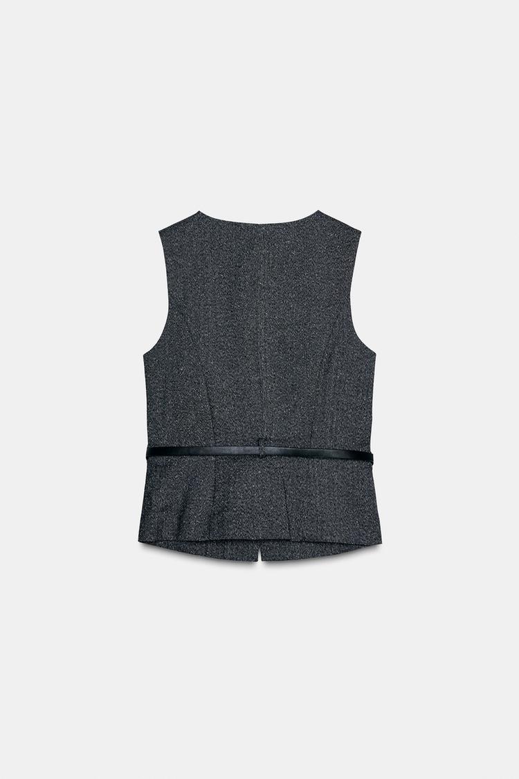 MARLED BELTED VEST (Zara)