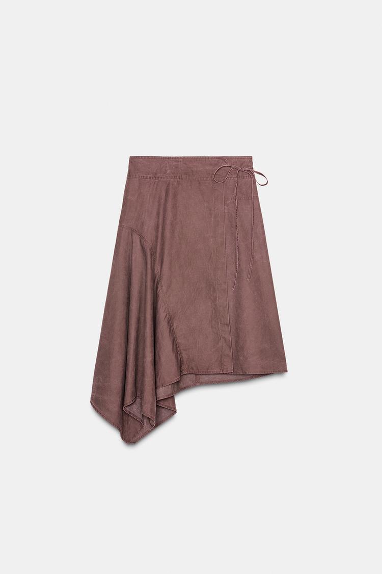 WASHED EFFECT ASYMMETRIC PAREO (Zara)