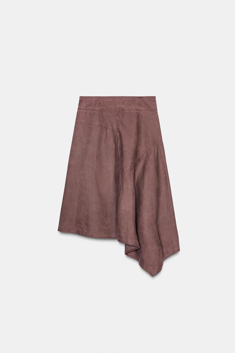 WASHED EFFECT ASYMMETRIC PAREO (Zara)