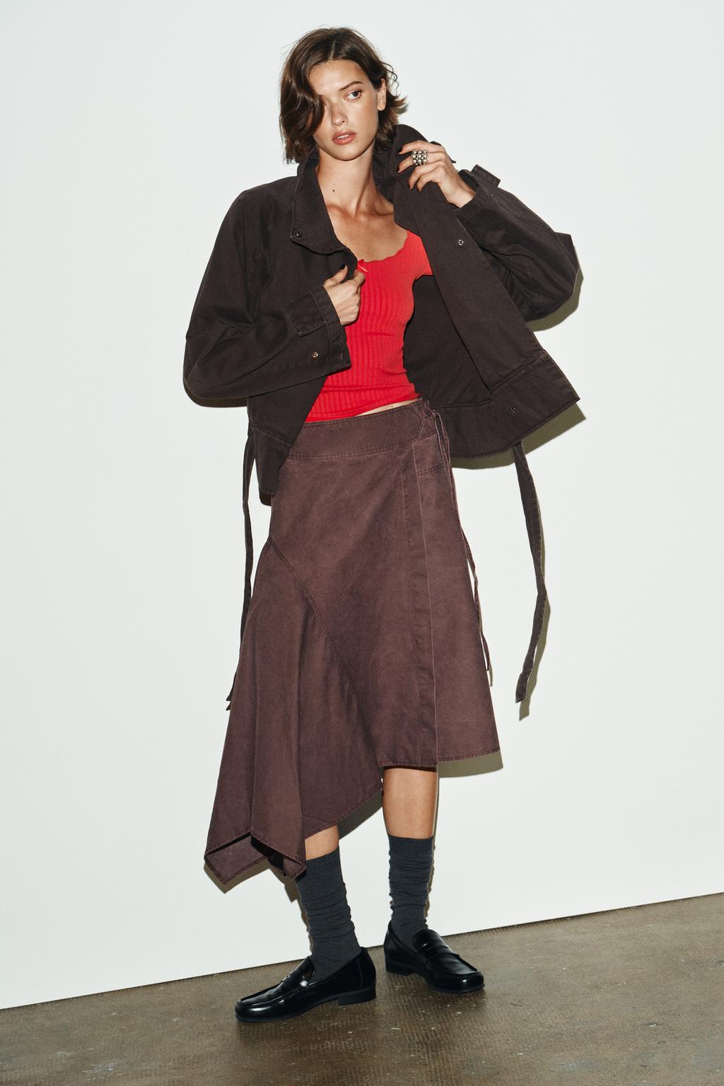 WASHED EFFECT ASYMMETRIC PAREO (Zara)