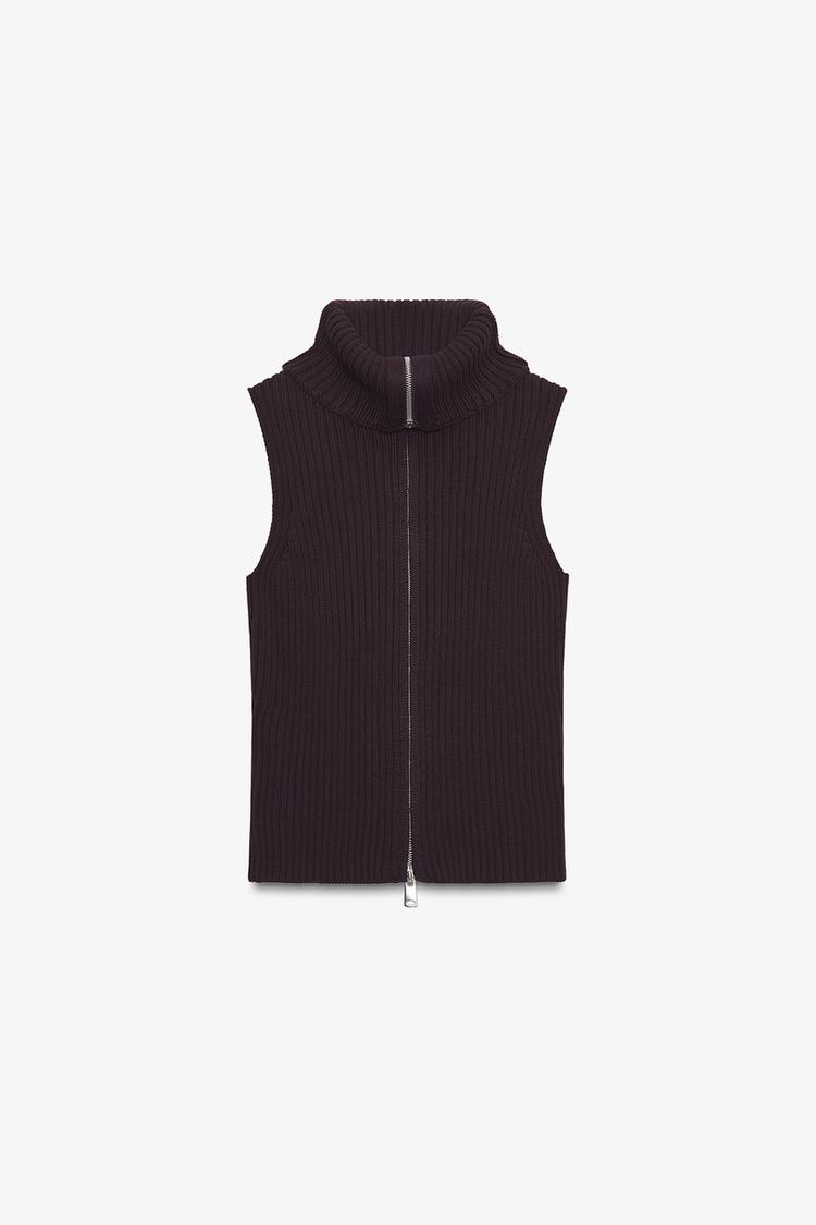 RIBBED KNIT TOP (Zara)