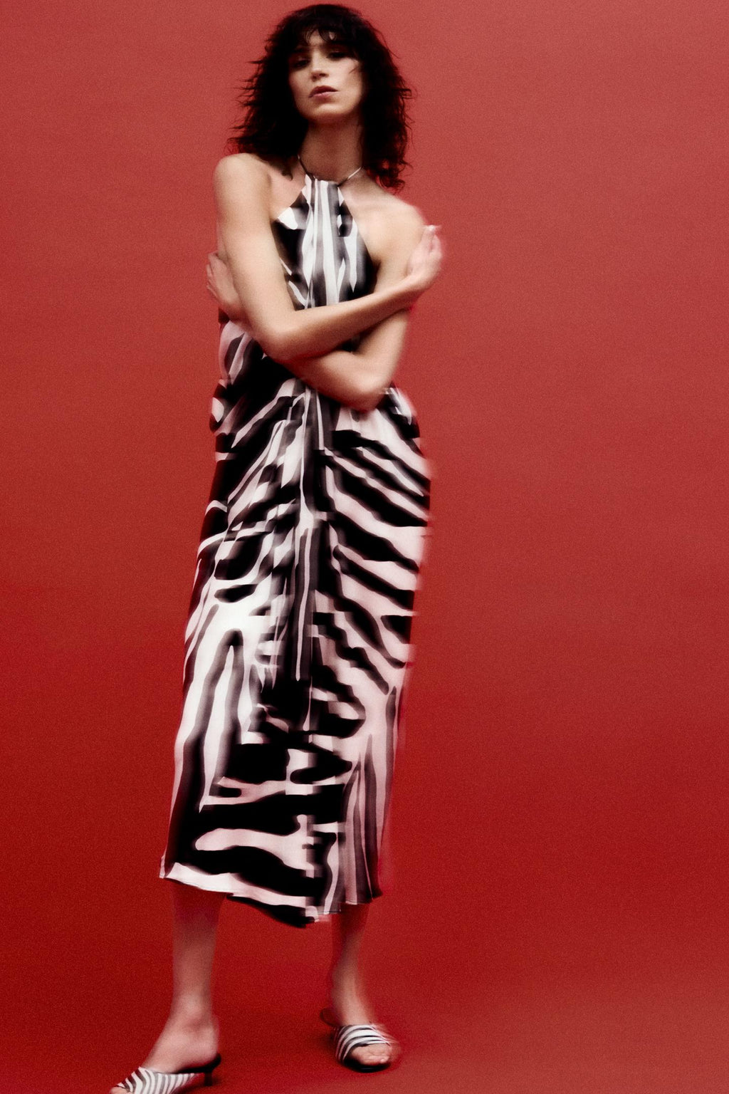 ANIMAL PRINT HALTER DRESS ZW COLLECTION (Zara)