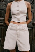 SHORT DENIM VEST (Zara)