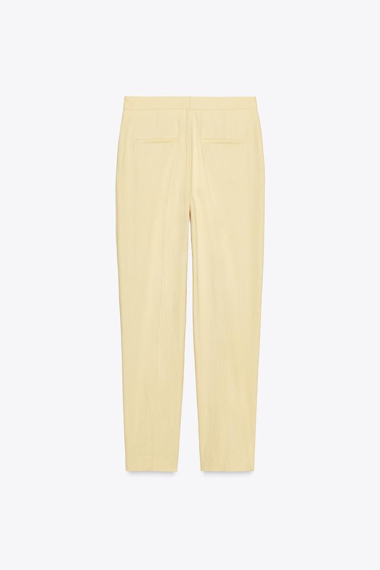 TEXTURED STRAIGHT LEG PANTS (Zara)
