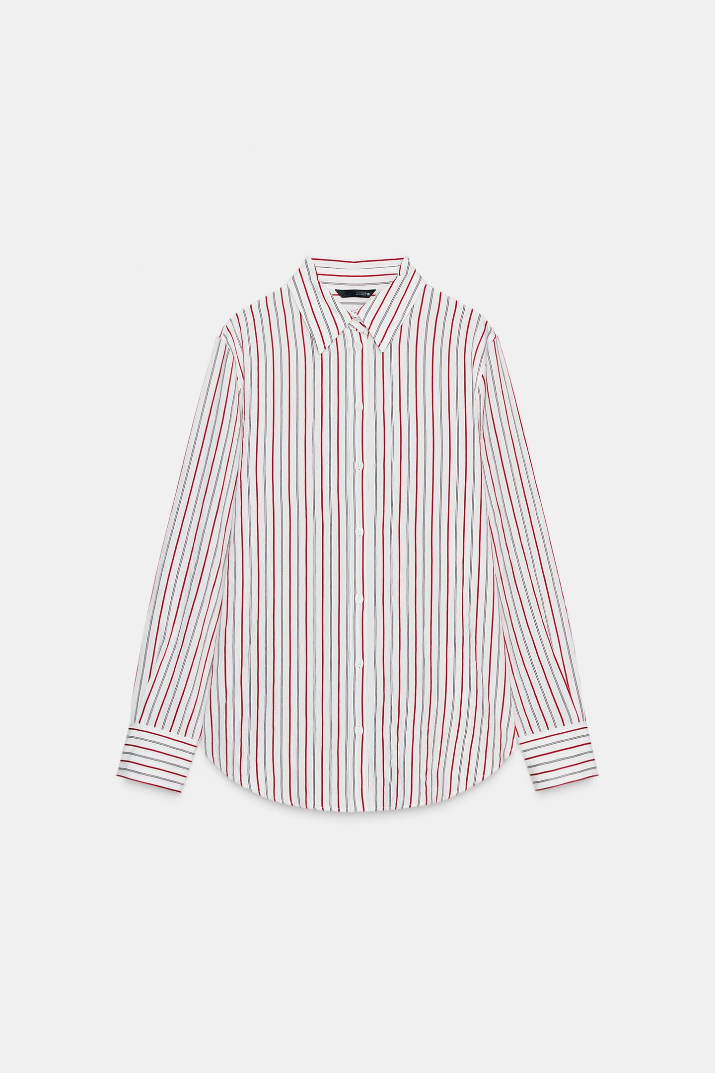 STRIPED OVERSIZED POPLIN SHIRT (Zara)