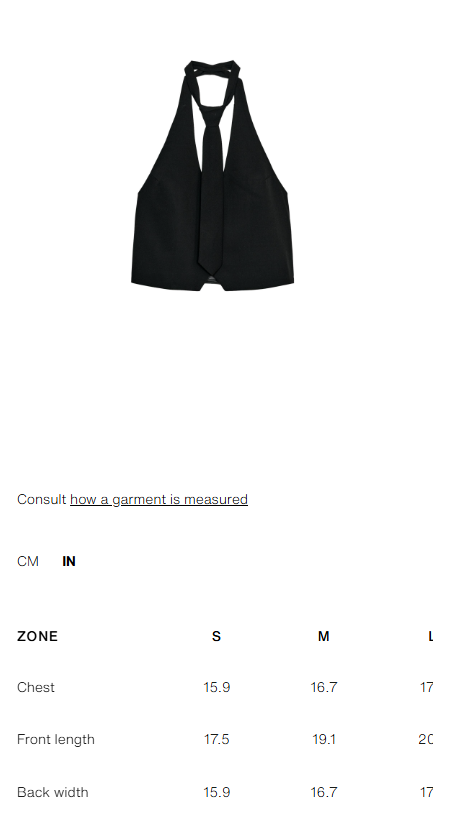 DETACHABLE TIE VEST TOP (Zara)