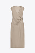 TWILL WRAP DRESS (Zara)