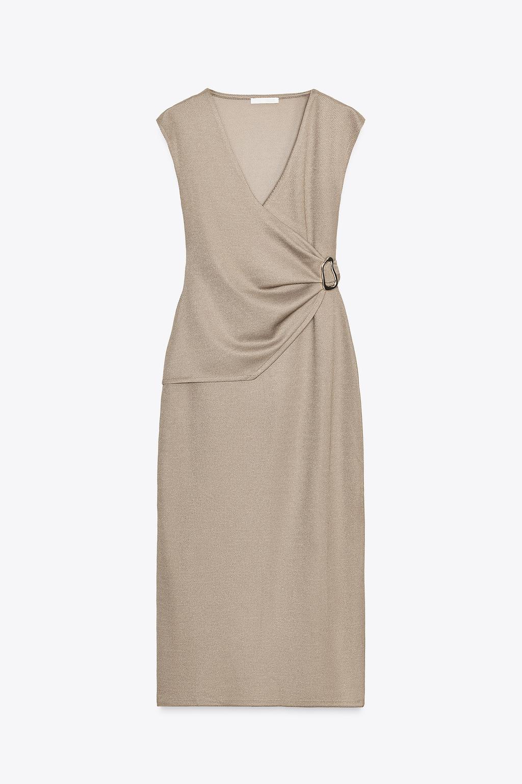 TWILL WRAP DRESS (Zara)